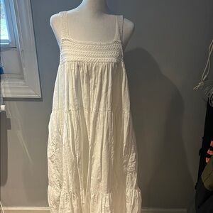 Universal Thread Cream Textured Sleeveless Dress